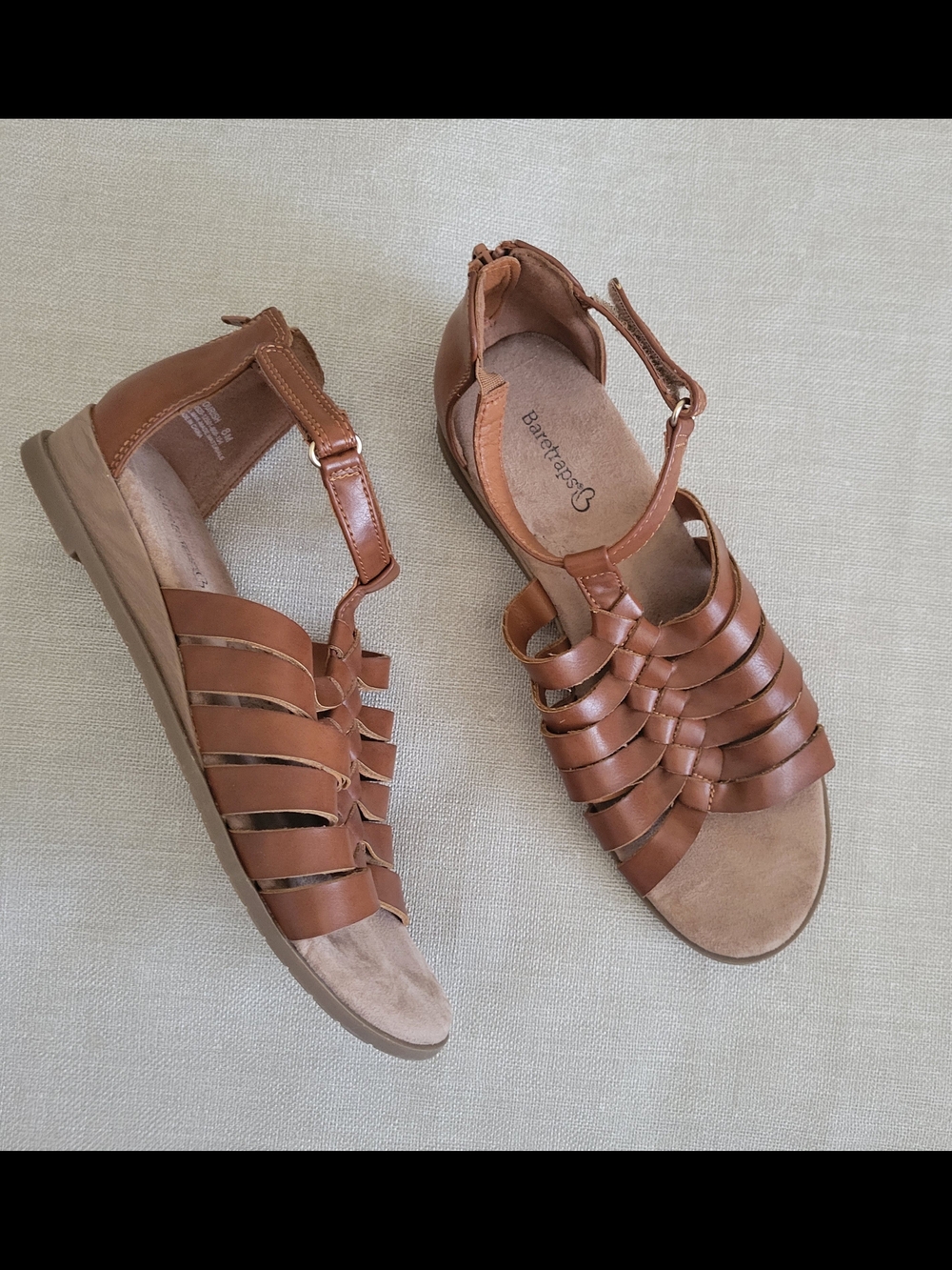 Baretraps Sandal Women 8M Flourish Gladiator Brown  Sandals Memory Foam Comfort